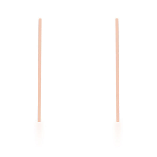 Rose Goldtone Stainless Steel Long Line Drop Earrings