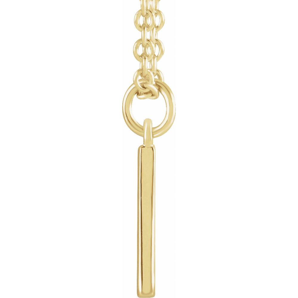 Unisex 18K Yellow Gold-Plated Authentic Sterling Silver Initial A Dangle Necklace