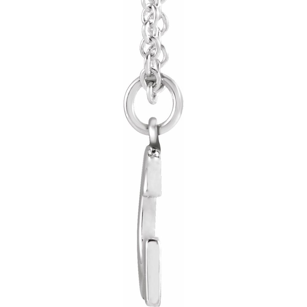 Authentic 925 Authentic Sterling Silver 0.37" Letter G Dangle Pendant 18" Initial Necklace