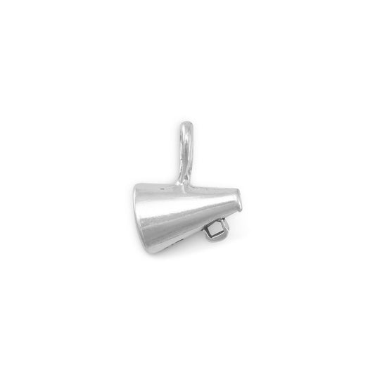 Authentic 925 Sterling Silver Small Megaphone Women's Charm for Bracelet or Necklace