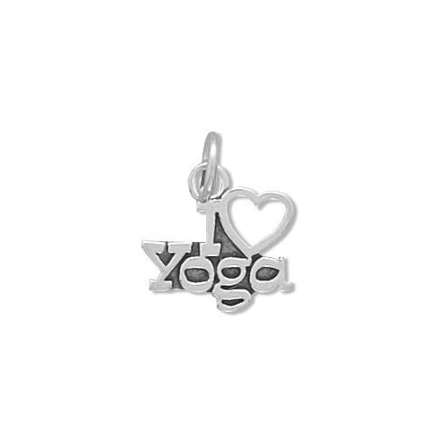 Sterling Silver I Love Yoga Charm