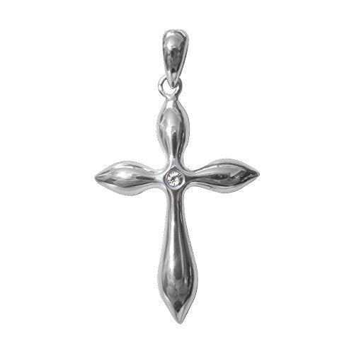 Sterling Silver .925 Cubic Zirconia Passion Cross Religious Pendant