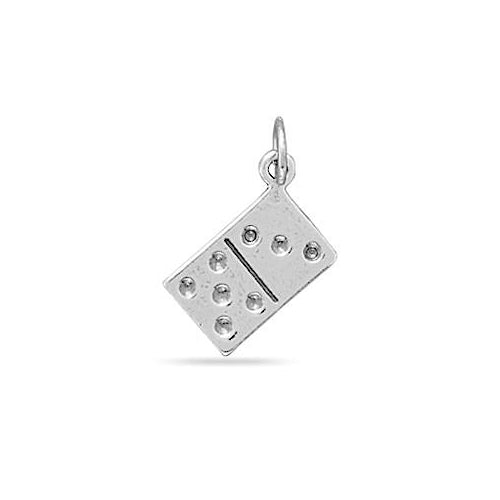 Sterling Silver Reversible Domino Charm