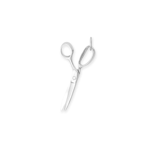 Authentic Oxidized 925 Sterling Silver 3D Sewing Shears Women's Charm for Bracelet or Necklace