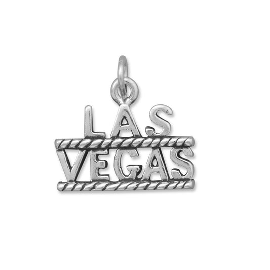 Authentic 925 Sterling Silver Las Vegas Women's Charm for Bracelet or Necklace