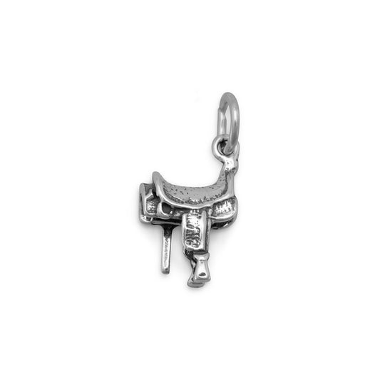 Authentic 925 Sterling Silver Saddle Women's Charm for Charm Bracelet or Necklace