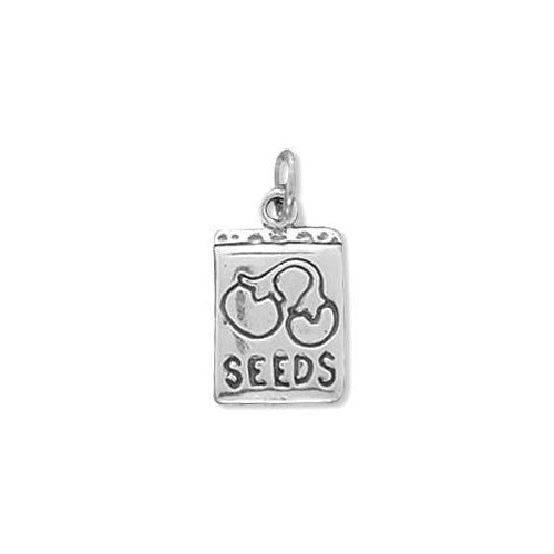 Sterling Silver Packet of Seeds Charm