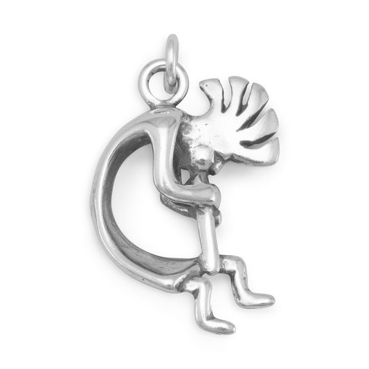 Authentic 925 Sterling Silver Kokopelli Women's Charm for Bracelet or Necklace