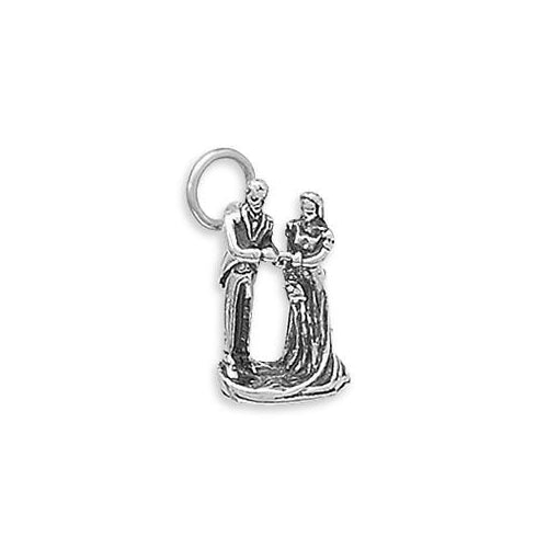 Sterling Silver Bride and Groom Charm