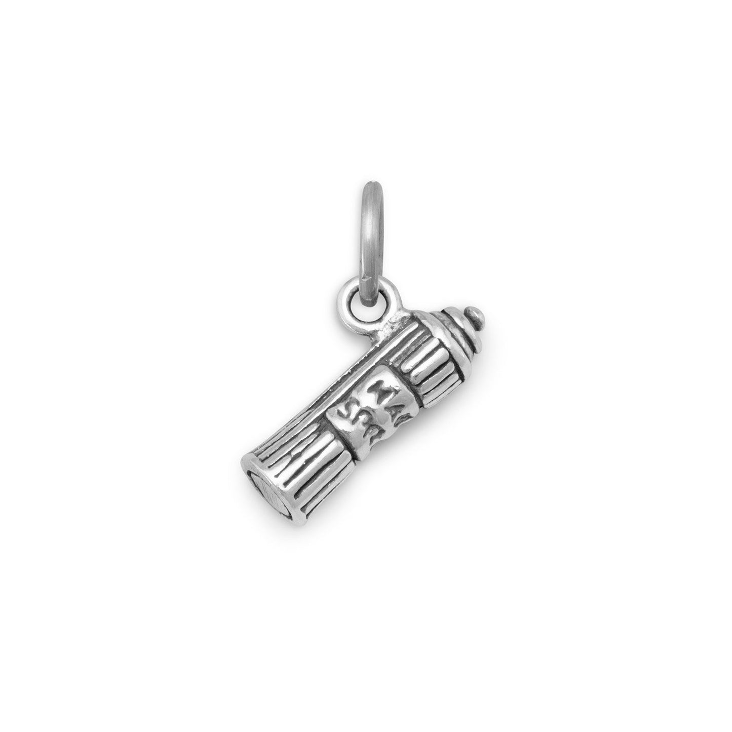 Authentic 925 Sterling Silver Oxidized Hair Spray Women's Charm for Bracelet or Necklace