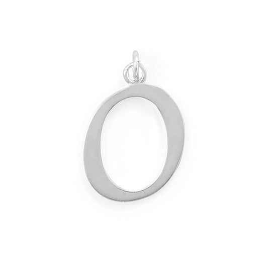 Sterling Silver Initial Letter O Pendant