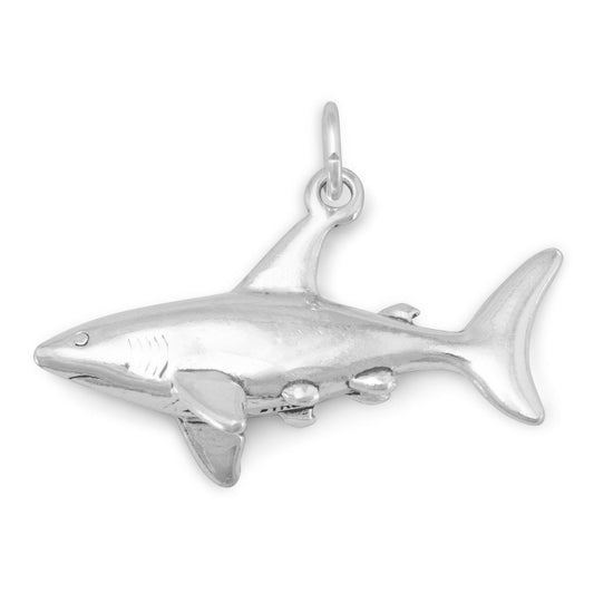 Authentic 925 Sterling Silver Shark Women's Charm for Bracelet or Necklace