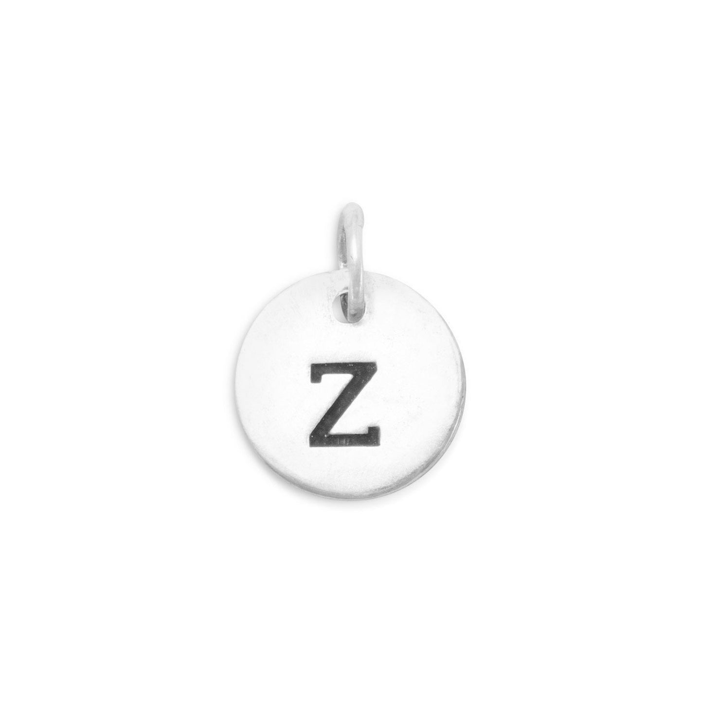 Authentic 925 Sterling Silver Oxidized Initial Z Women's Charm for Bracelet or Necklace