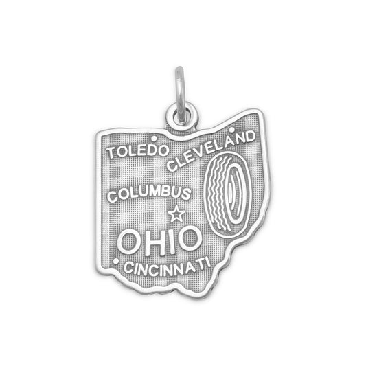 Authentic 925 Sterling Silver Ohio State Women's Charm for Bracelet or Necklace