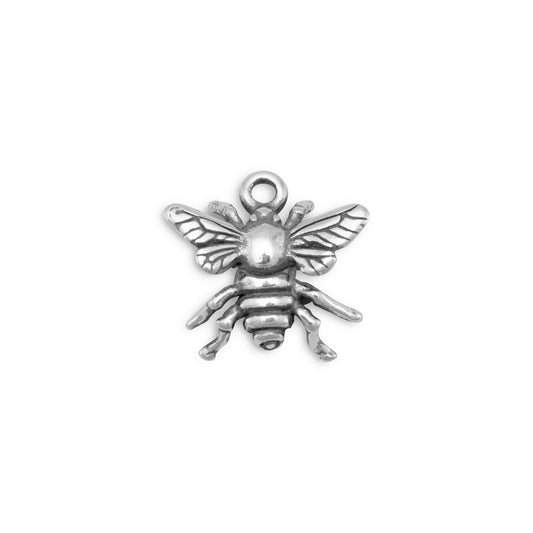 Authentic 925 Sterling Silver Bee Women's Charm for Bracelet or Necklace