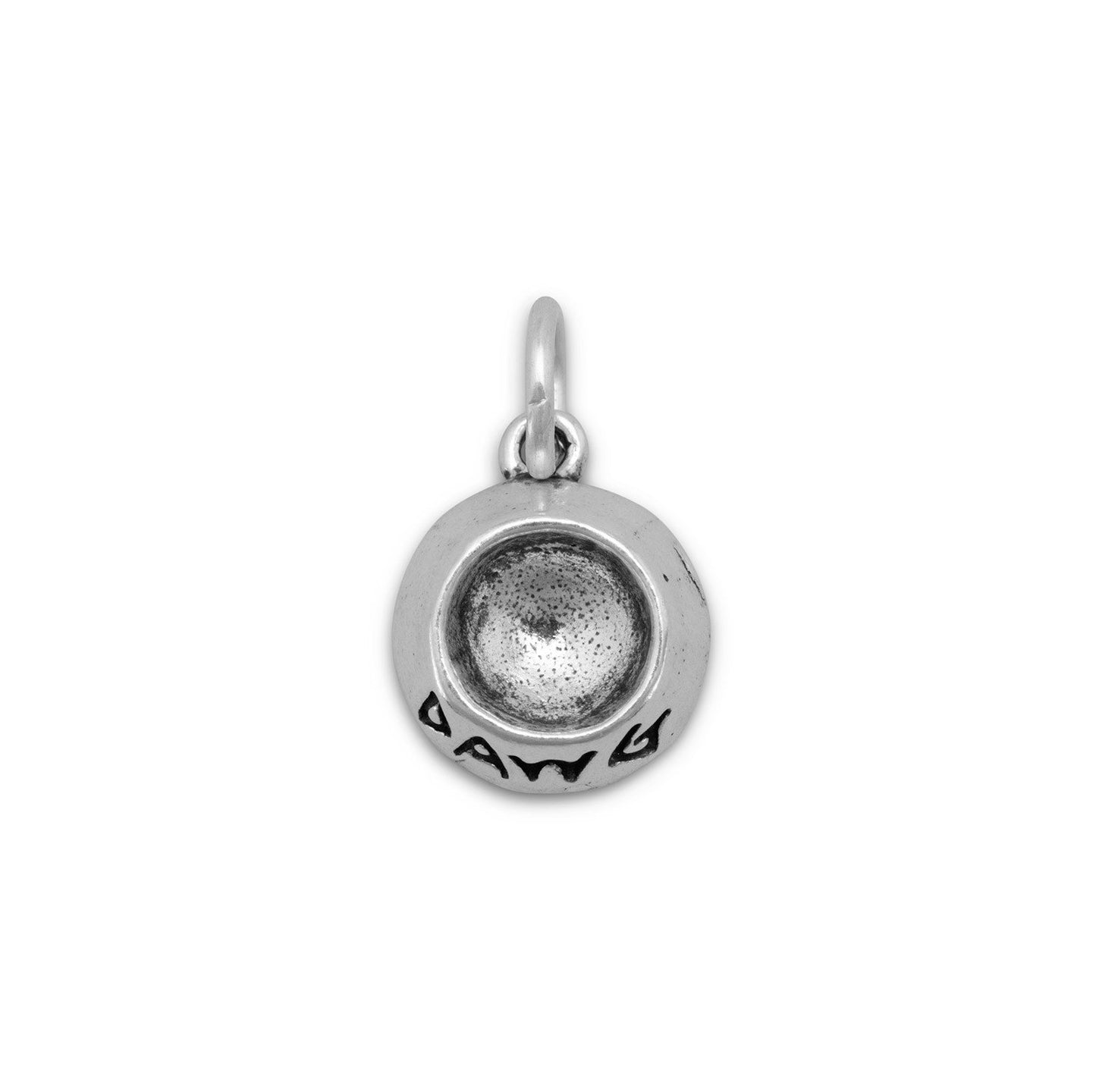 Authentic 925 Sterling Silver DAWG Bowl Women's Charm for Charm Bracelet or Necklace