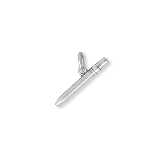 Authentic 925 Sterling Silver 3D Pencil Women's Charm for Bracelet or Necklace