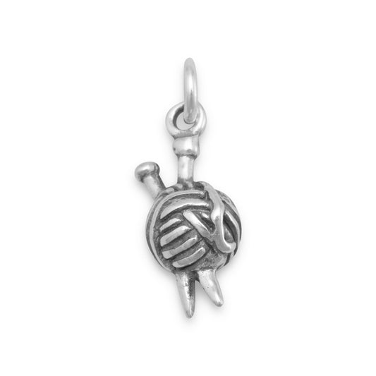 Authentic 925 Sterling Silver Yarn Women's Charm for Bracelet or Necklace