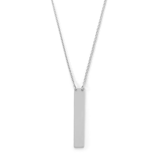 Sterling Silver Vertical Bar Necklace