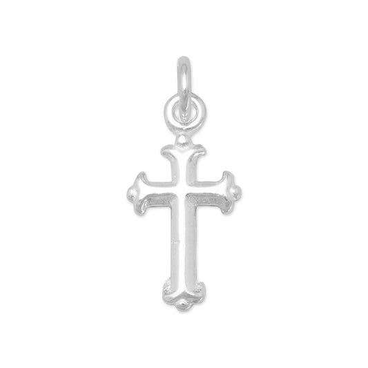 Authentic 925 Sterling Silver Extra Small Silver Cross Women's Charm for Bracelet or Necklace