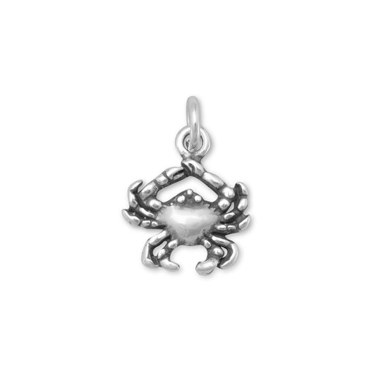 Authentic 925 Sterling Silver Crab Women's Charm for Bracelet or Necklace