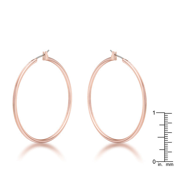 Rose Goldtone 45mm Round Hoop Earrings