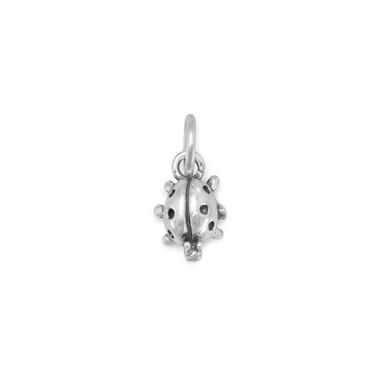 Authentic 925 Sterling Silver Small Ladybug Women's Charm for Charm Bracelet or Necklace