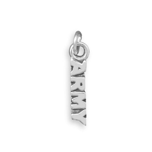 Authentic 925 Sterling Silver Army Women's Charm for Bracelet or Necklace