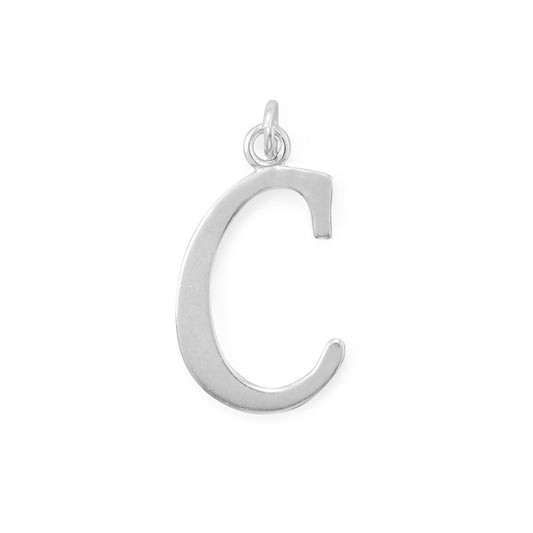 Sterling Silver Initial Letter C Pendant