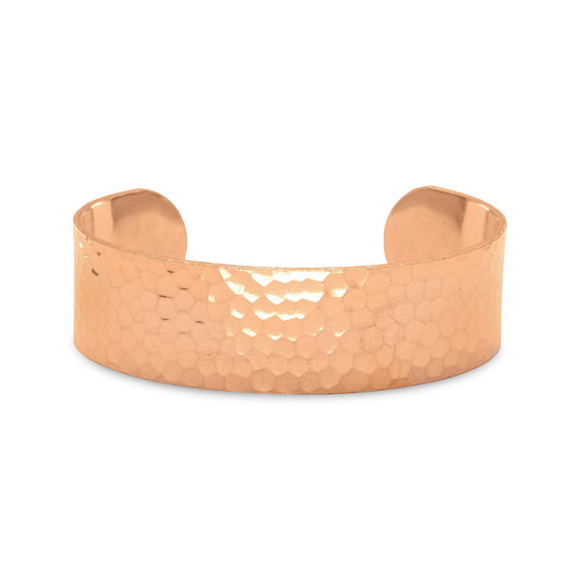 Solid Hammered Copper 19mm Cuff Bracelet