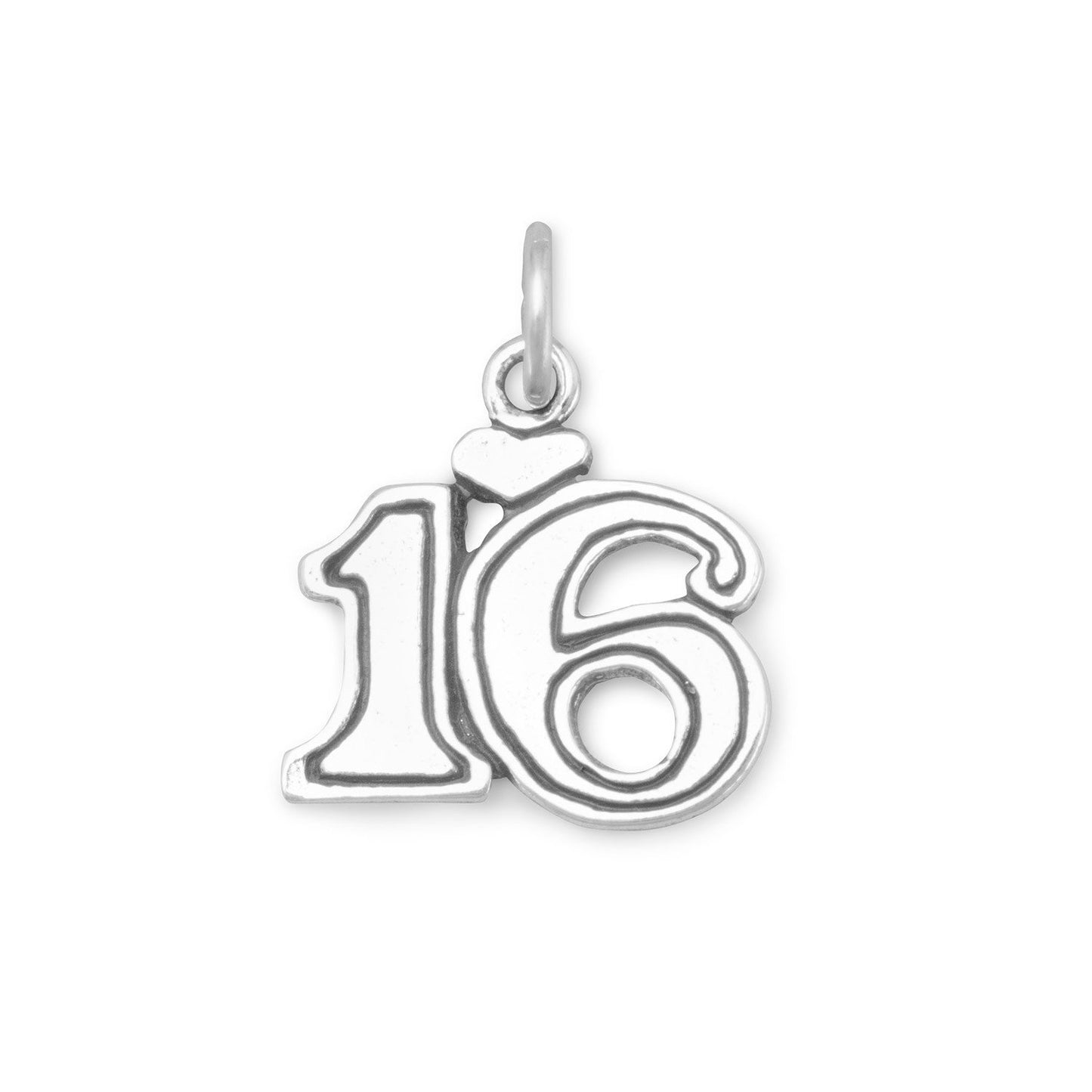 Authentic 925 Sterling Silver 16 Women's Charm for Charm Bracelet or Necklace