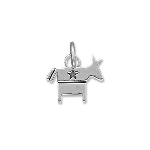 Sterling Silver Democratic Donkey Charm