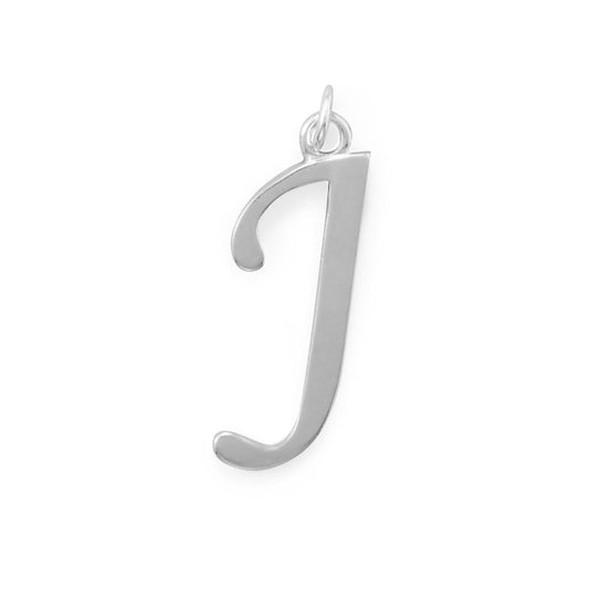 Sterling Silver Initial Letter J Pendant