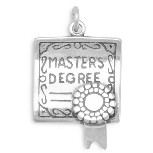 Authentic 925 Sterling Silver Masters Degree Women's Charm for Bracelet or Necklace