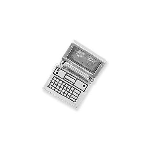 Sterling Silver Movable Laptop Computer Charm