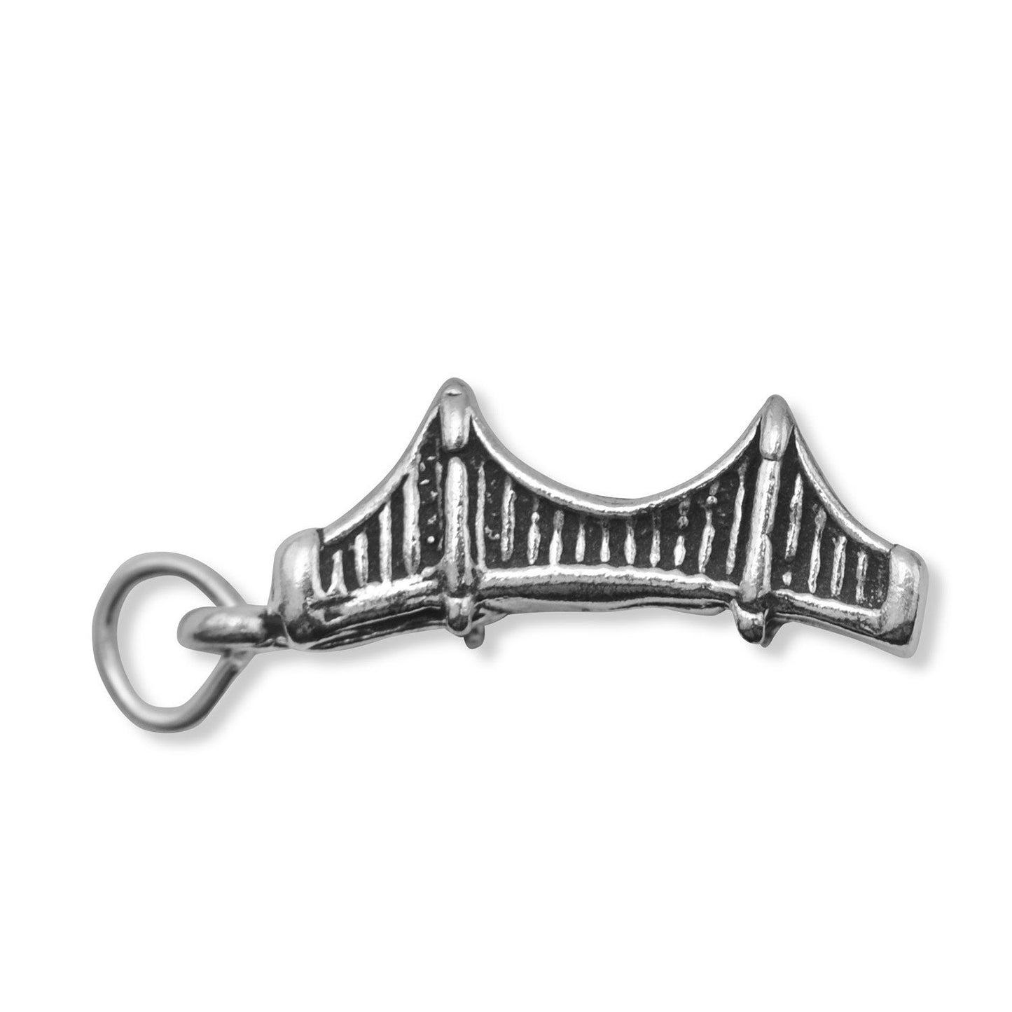 Authentic 925 Sterling Silver Golden Gate Bridge Women's Charm for Bracelet or Necklace