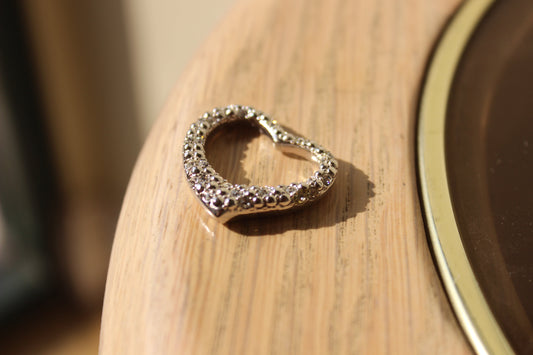 Rhodium 925 Sterling Silver Pendant with AAA Grade CZ  in Clear