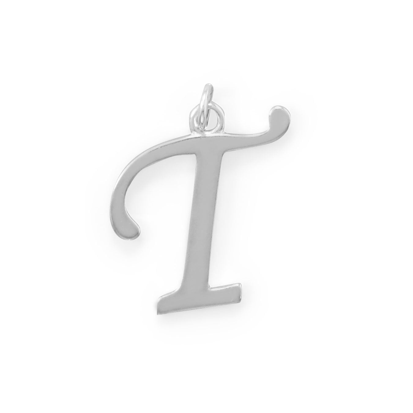 Sterling Silver Initial Letter T Pendant