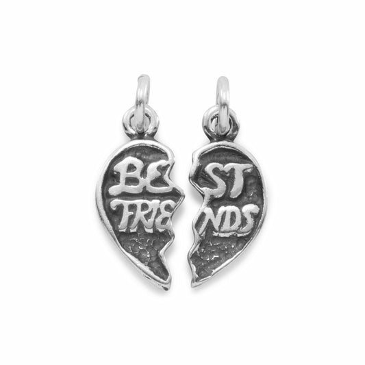 Authentic 925 Sterling Silver Break-Away Best Friends Women's Charm for Bracelet or Necklace