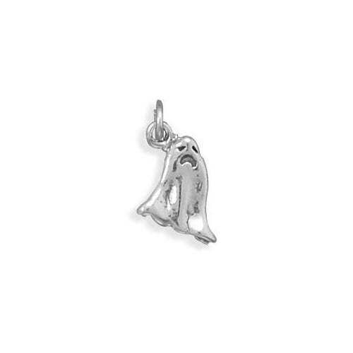 Sterling Silver Oxidized Ghost Charm