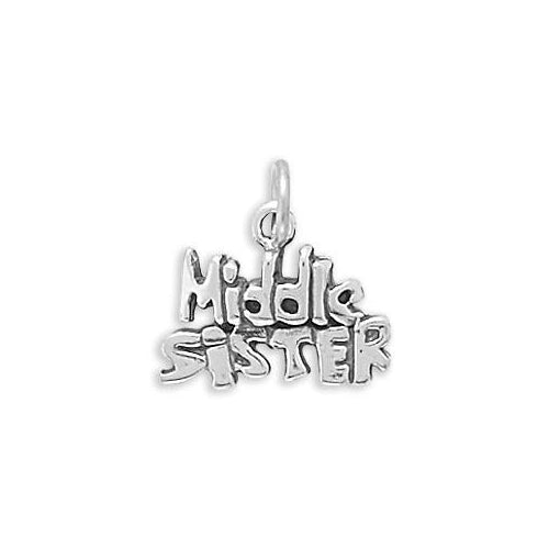 Sterling Silver Middle Sister Charm