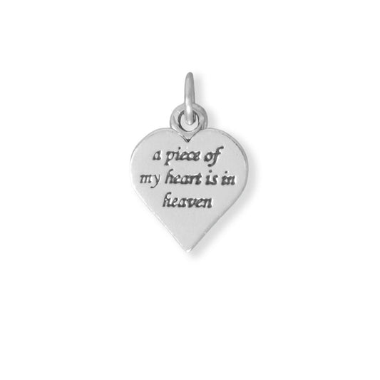 Authentic 925 Sterling Silver "A Piece of My Heart..." Women's Charm for Bracelet or Necklace