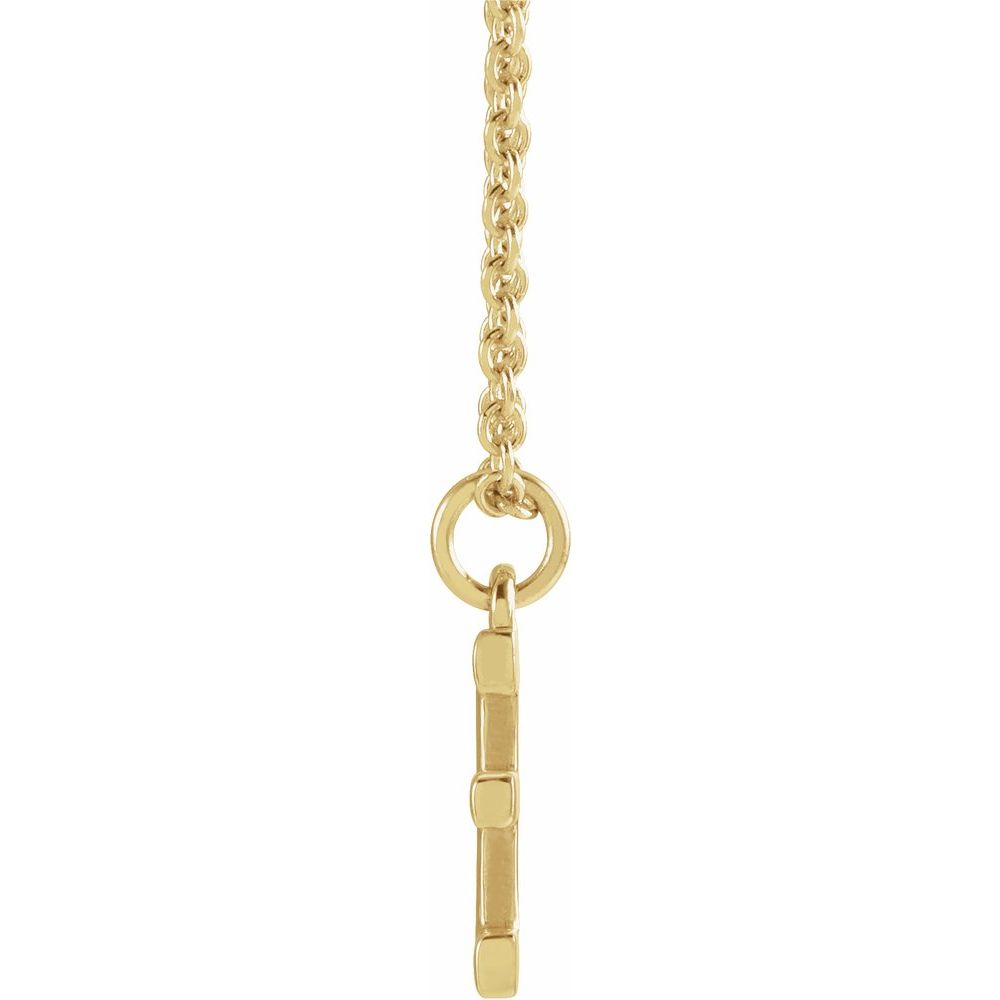 18K Yellow Gold Plated 925 Silver 0.37" Letter E Dangling 18" Initial Necklace