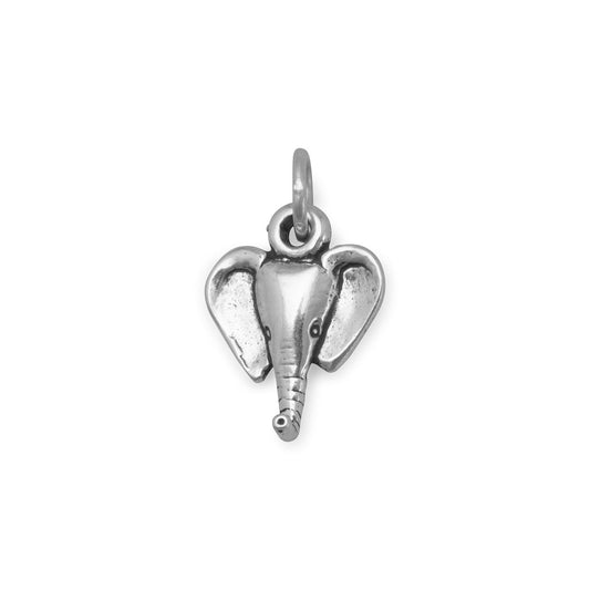 Sterling Silver Elephant Head Charm