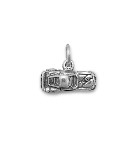 Authentic 925 Sterling Silver Small Race Car Women's Charm for Charm Bracelet or Necklace