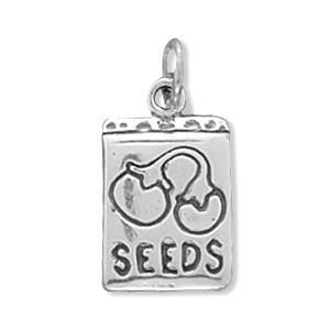 Sterling Silver Packet of Seeds Charm