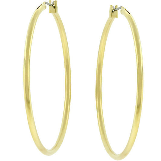 Goldtone 45mm Round Hoop Earrings