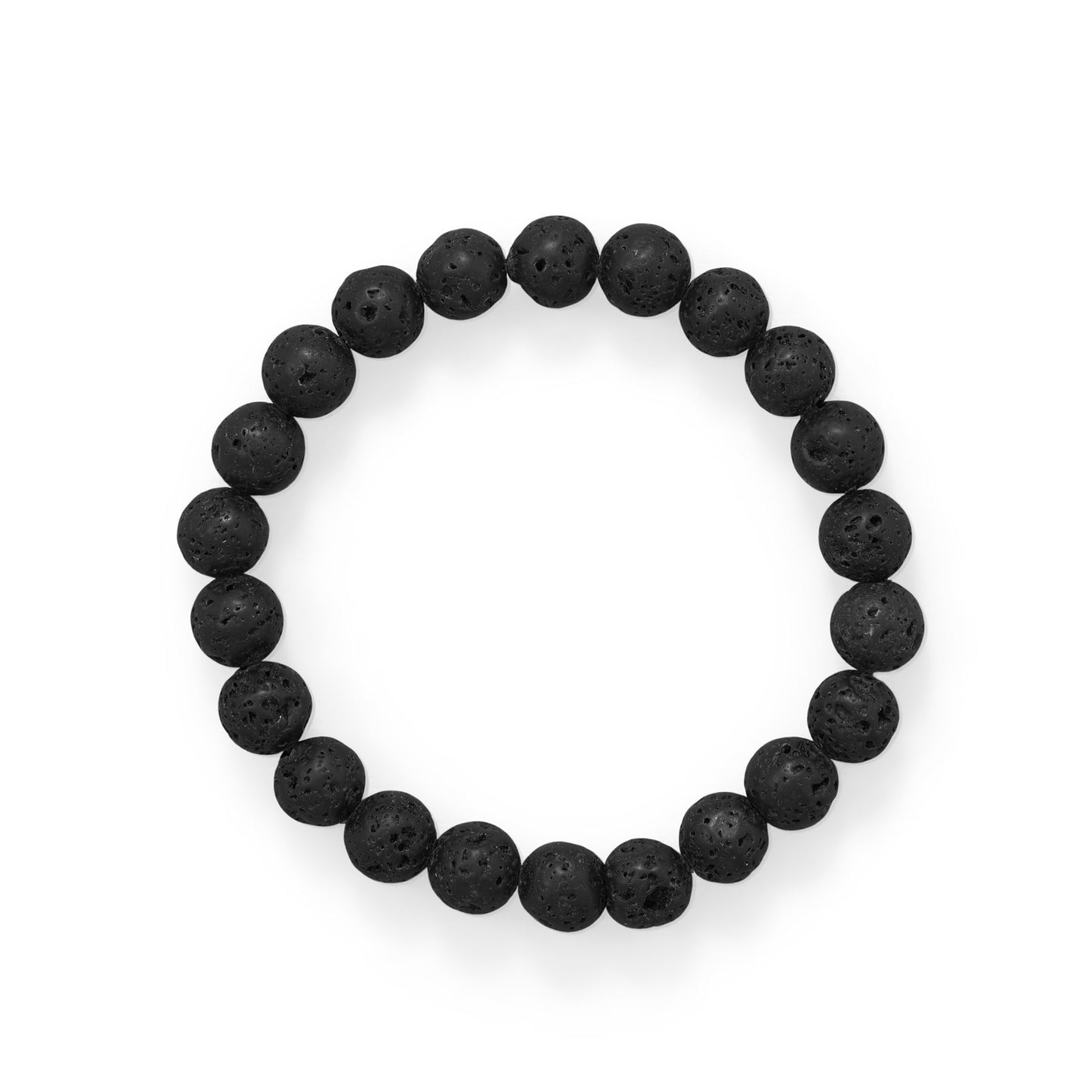 Lava Stone Beaded Stretch Bracelet