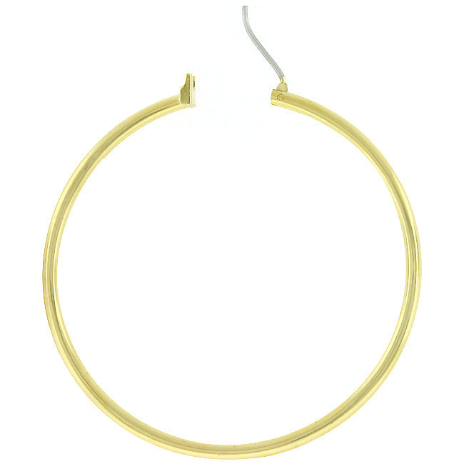 Goldtone 45mm Round Hoop Earrings