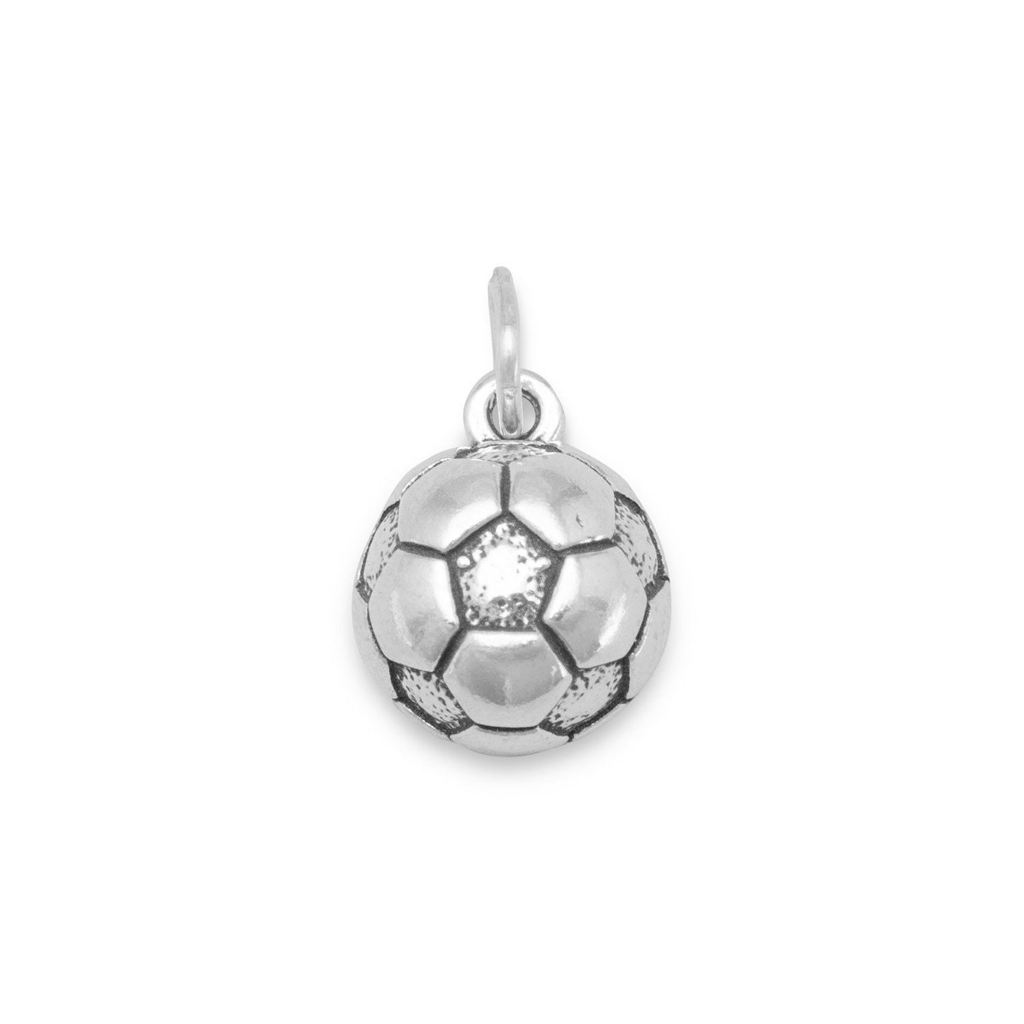 Authentic 925 Sterling Silver Soccer Ball Women's Charm for Bracelet or Necklace